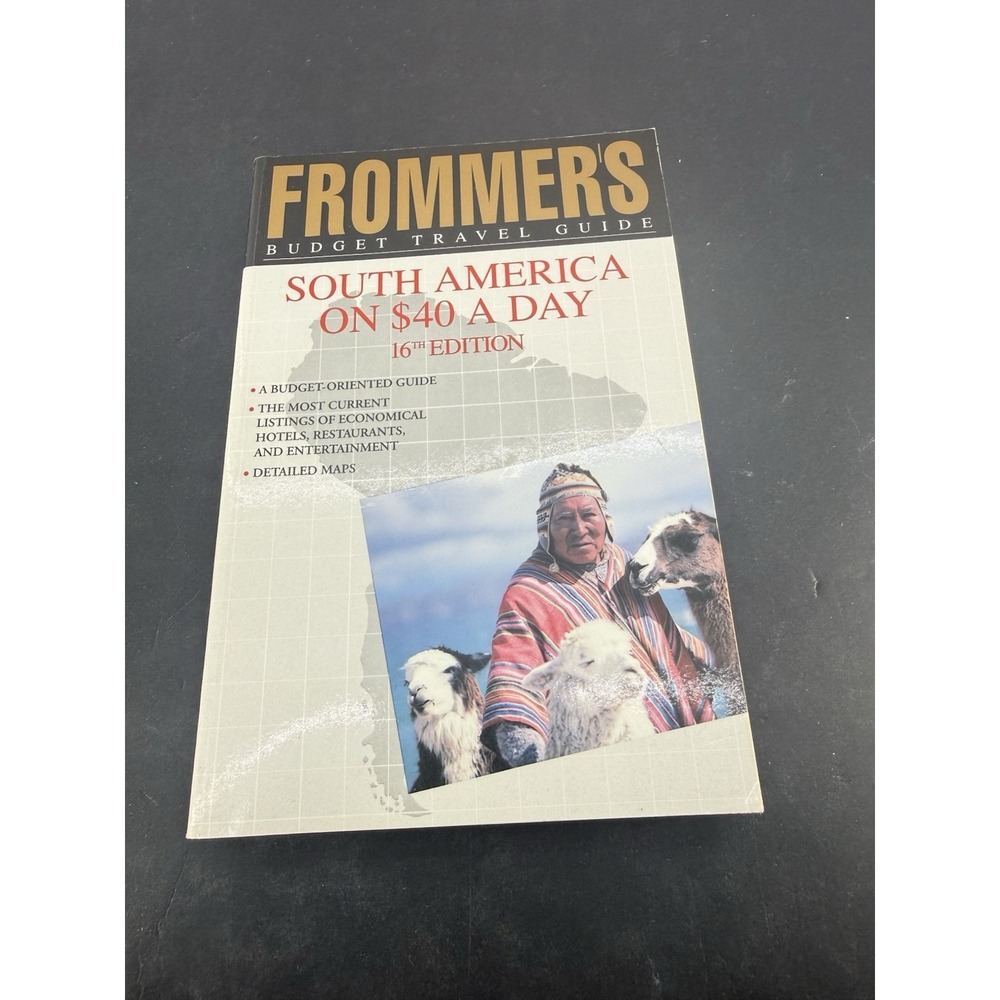 Frommer's South America on $40 a Day 1995 16th Edition Vintage Travel Guide